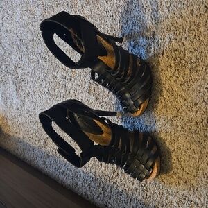 BCBG Strappy Black Sandal